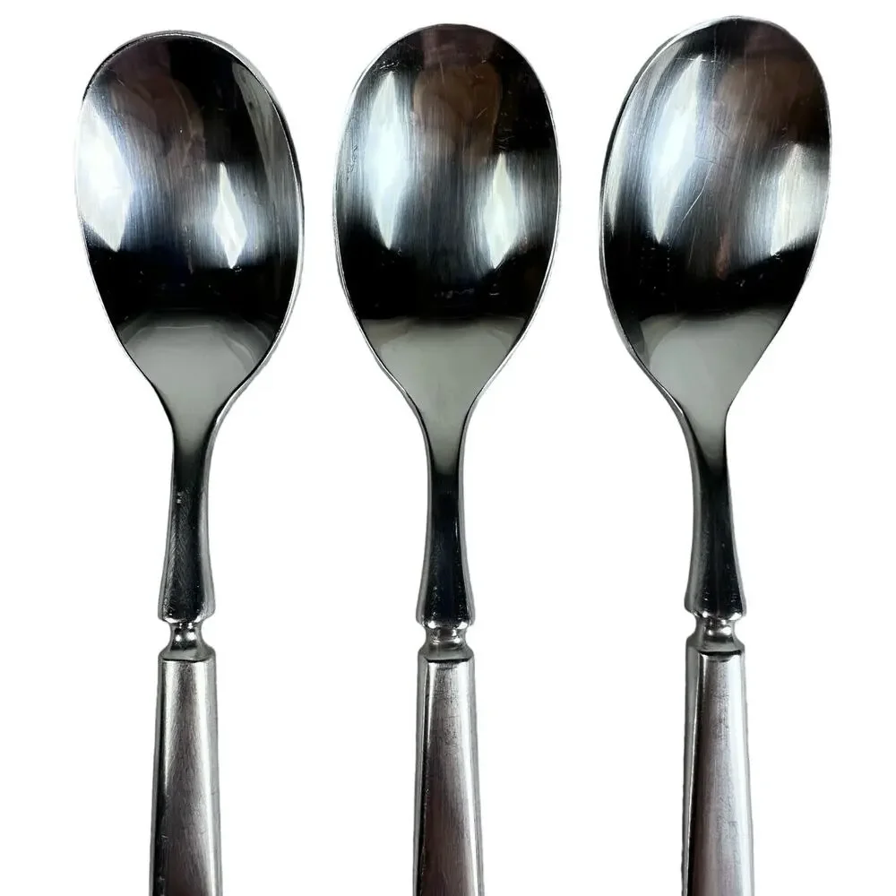 Dansk ANVIL IHQ Japan Vintage 1980s Stainless Satin TEASPOONS-6.5”-Set of 3